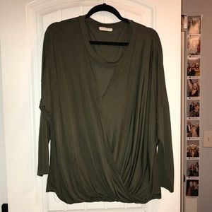 Olive green top!